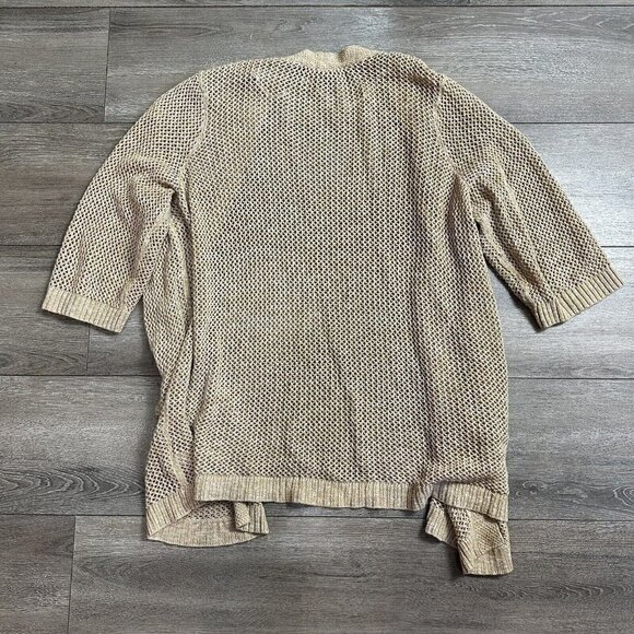 Torrid Open Front Cardigan Size 1 XL Knit Long Cream - Picture 4 of 4